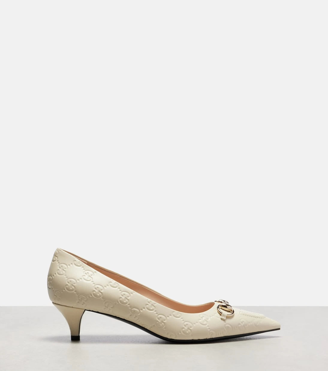 Gucci - Erin GG Horsebit leather pumps