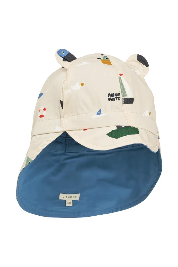 Детска памучна шапка с козирка Liewood Gorm Reversible Sun Hat With Ears