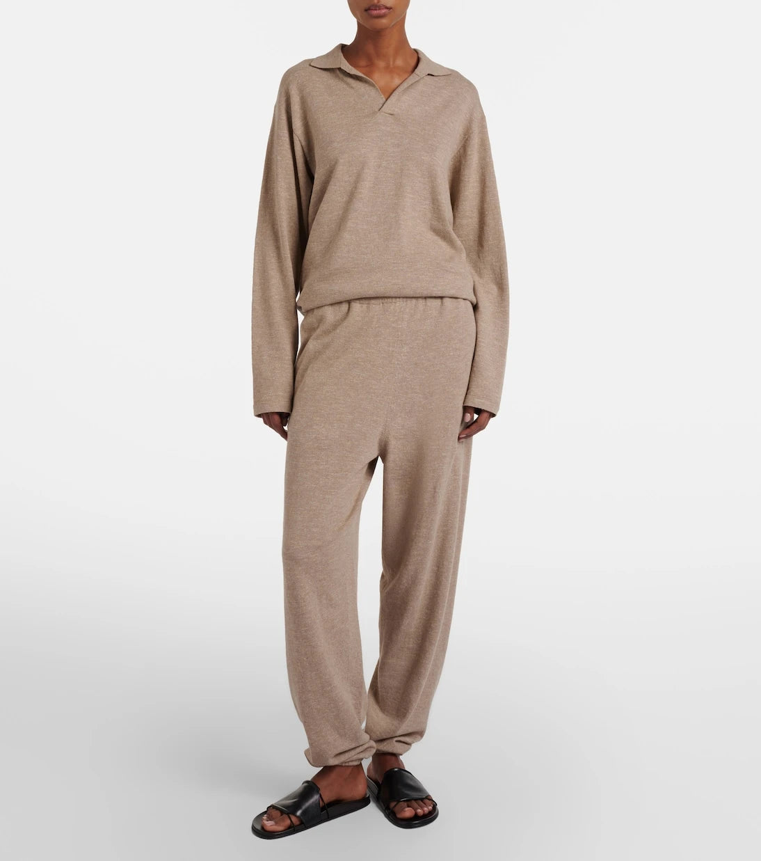 The Row - Niosa cotton and linen polo sweater