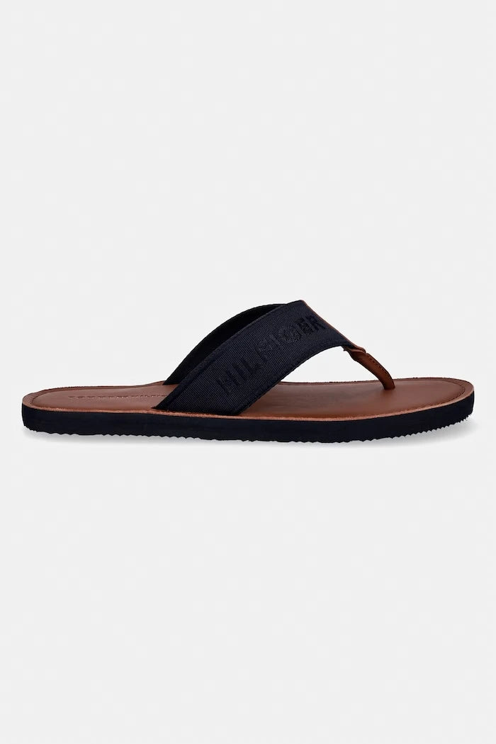 Tommy Hilfiger Erkek Parmak Arası Terlik HILFIGER LEATHER BEACH SANDAL