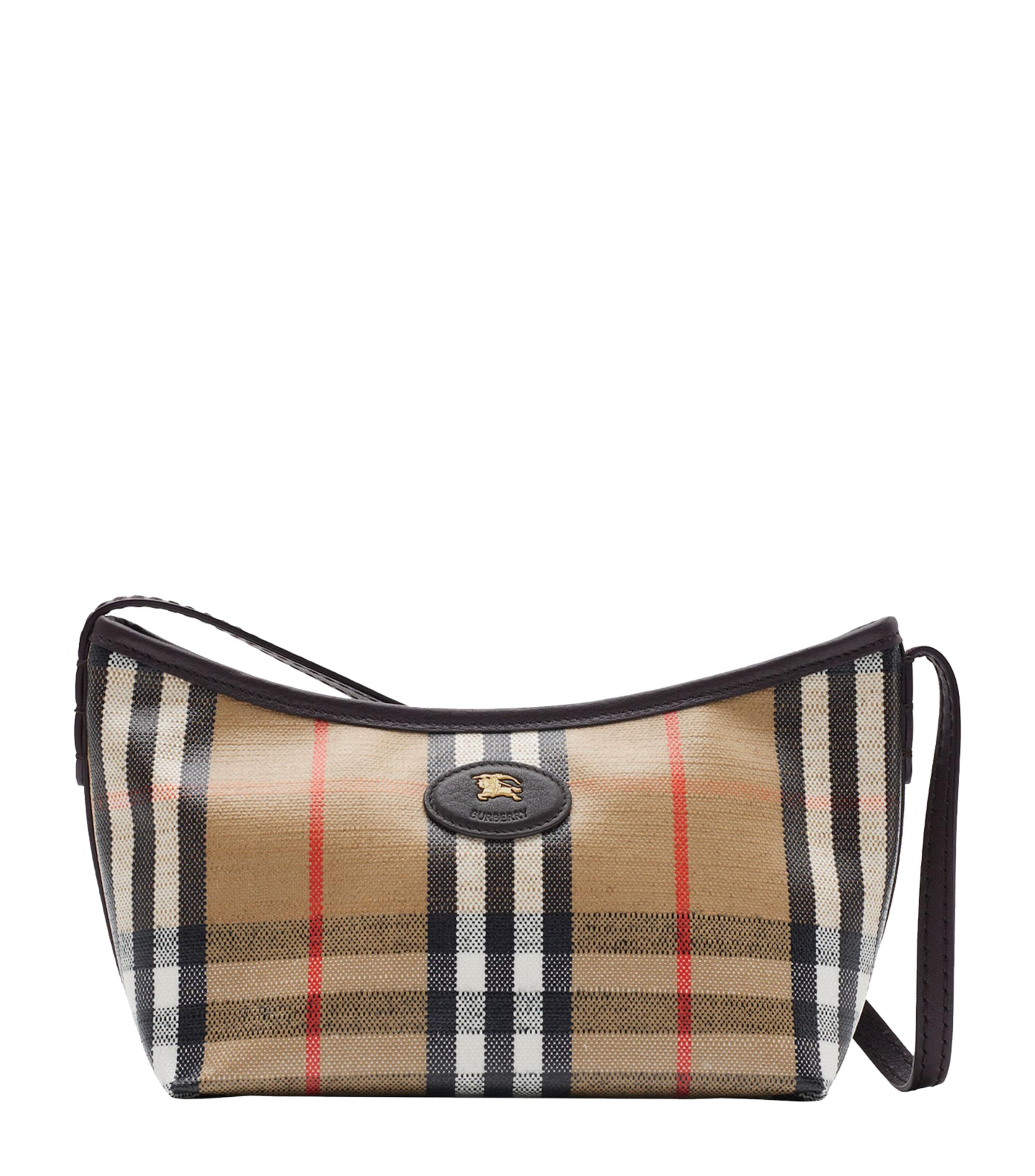 Beige Mini Check Shoulder Bag