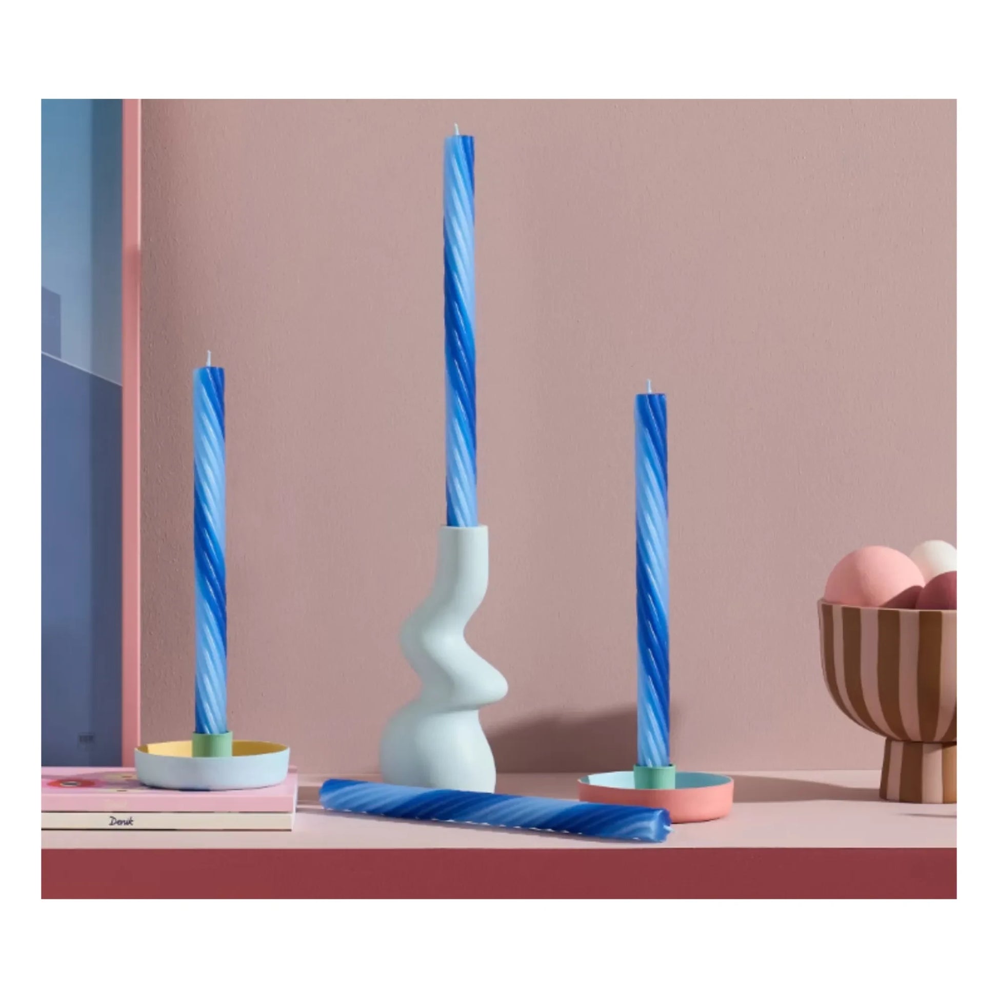 Lex Pott - Rope Candles - Set of 4 | Blue