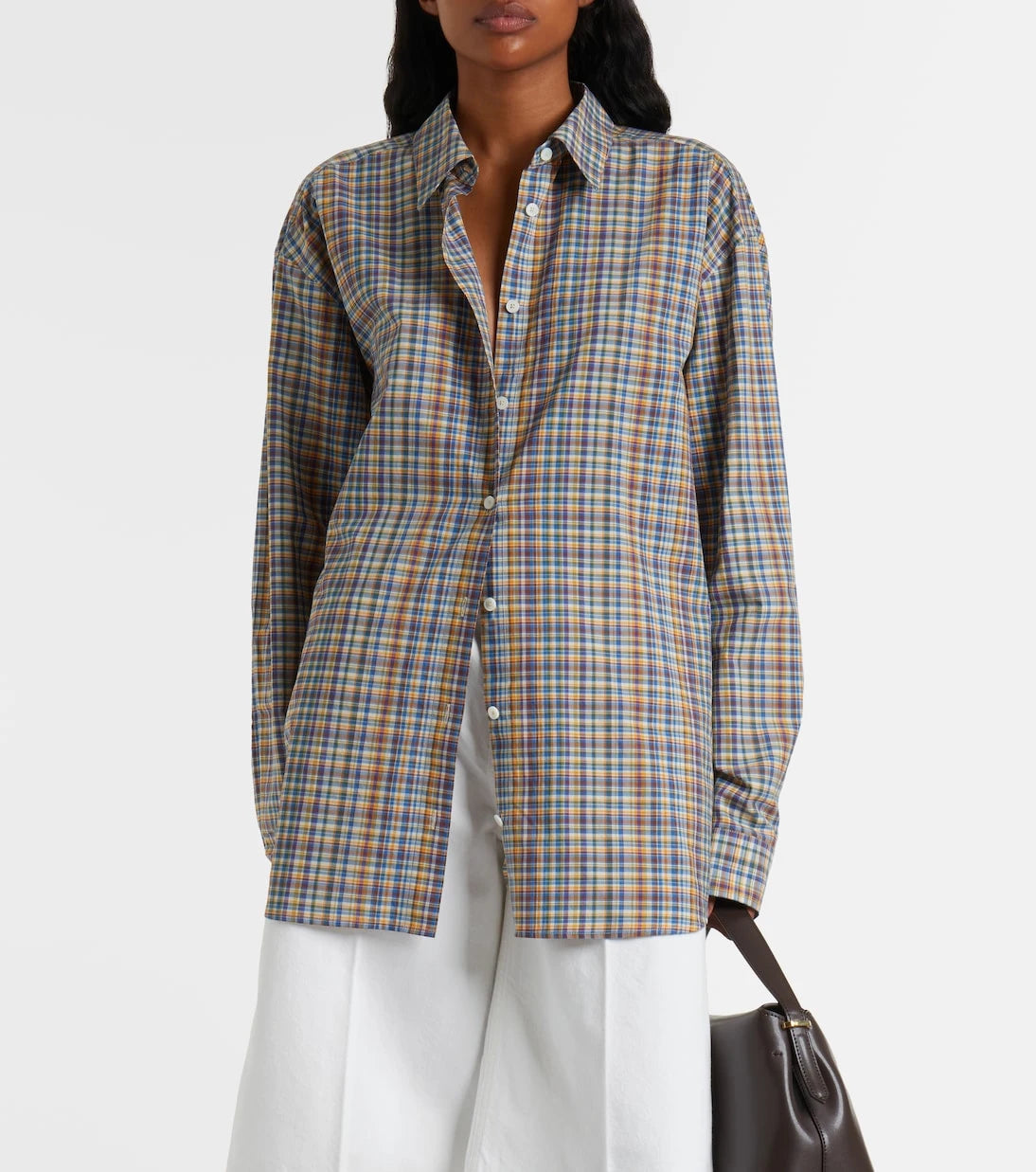 Toteme - Plaid cotton poplin shirt
