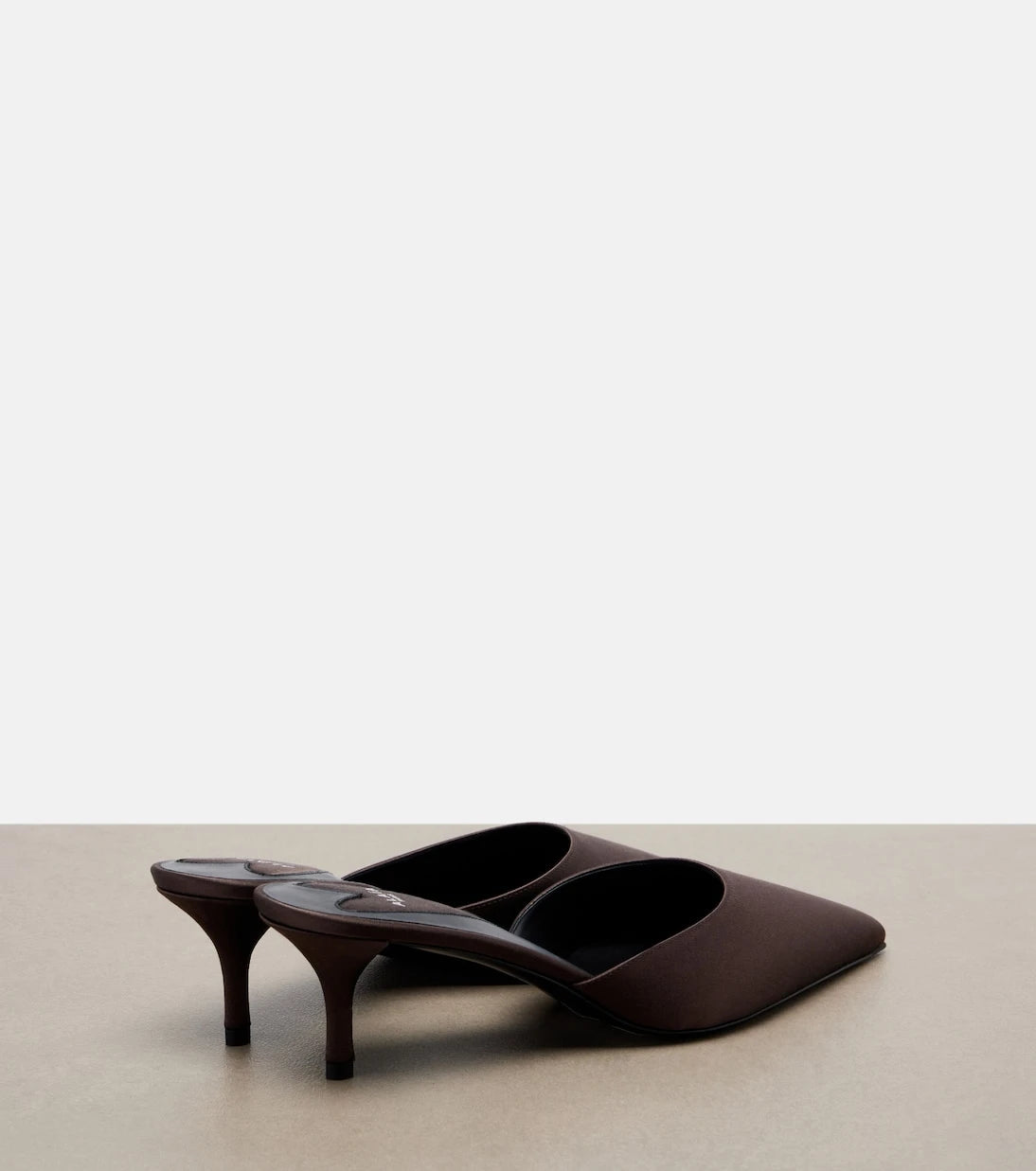 Alaïa - Le Coeur satin mules