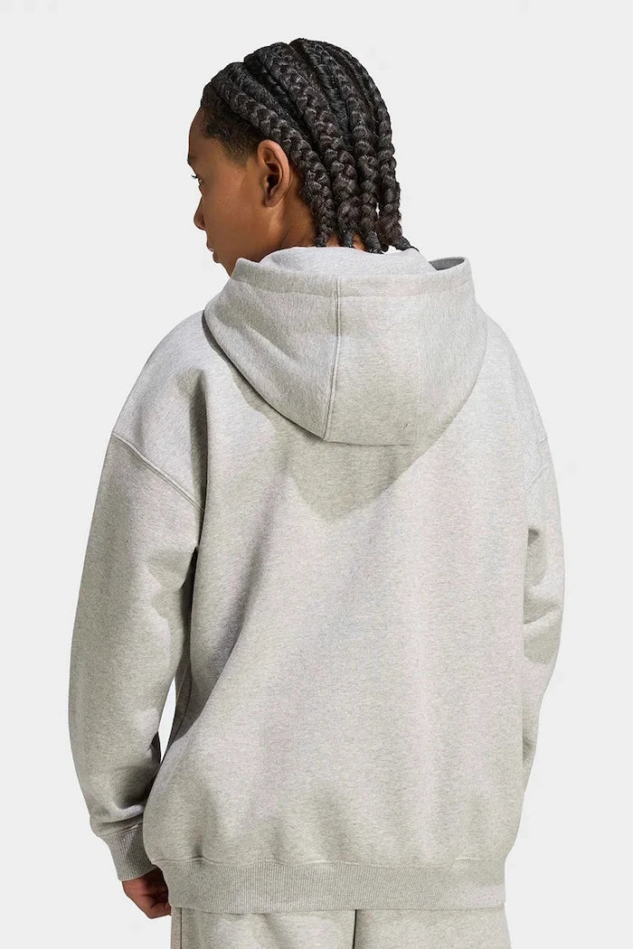 pamuklu, çocuklar için fermuarlı ve kapüşonlu adidas Originals sweatshirt