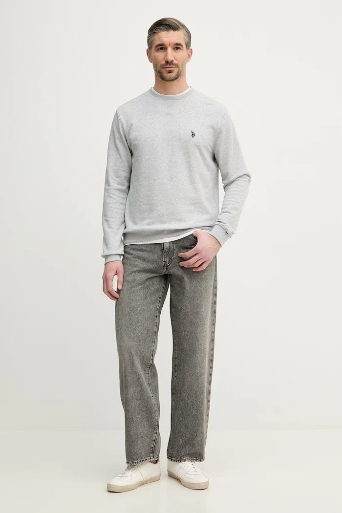 U.S. Polo Assn. erkek pamuklu sweatshirt DHM LB CREW