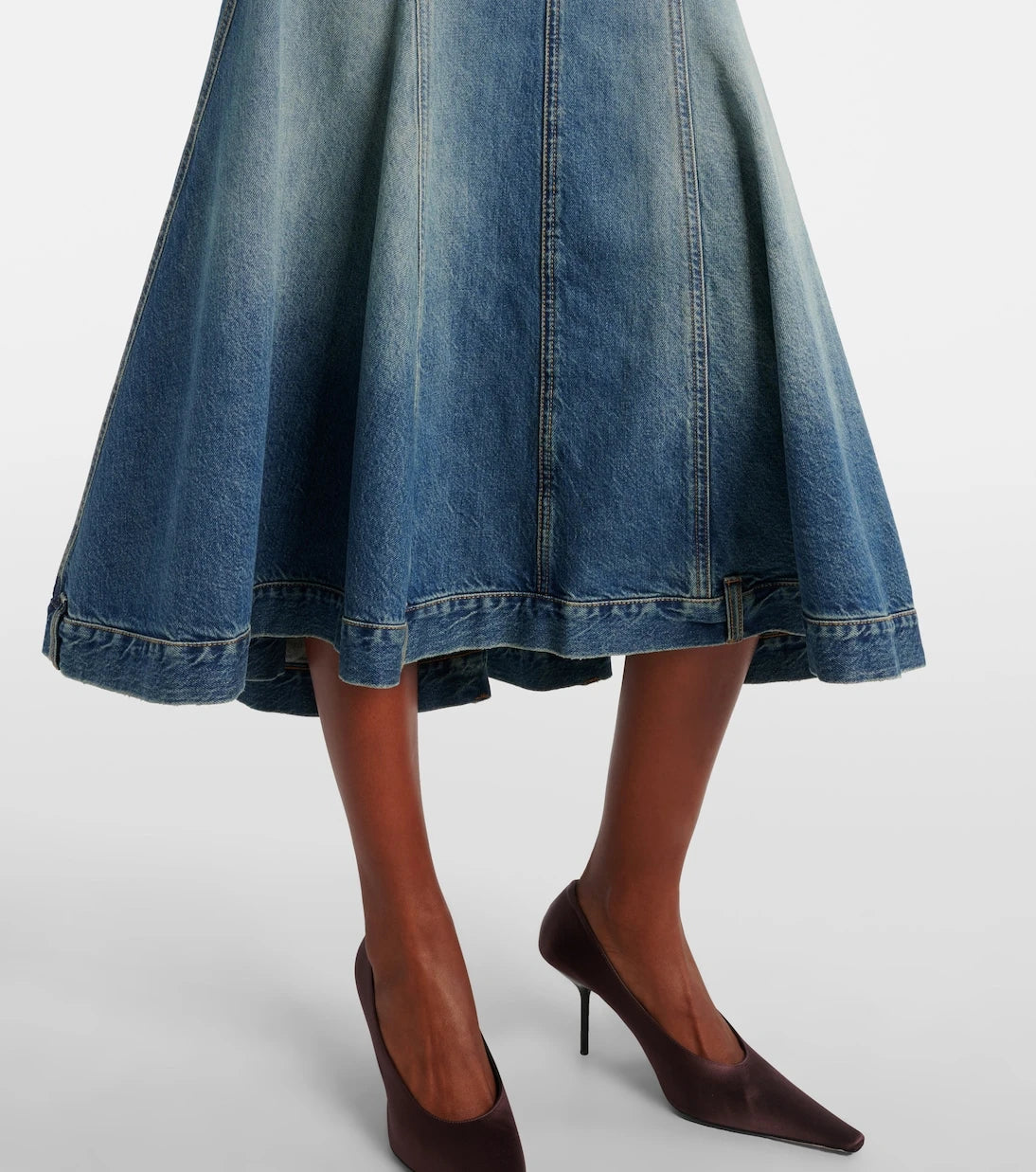 Victoria Beckham - Denim midi skirt