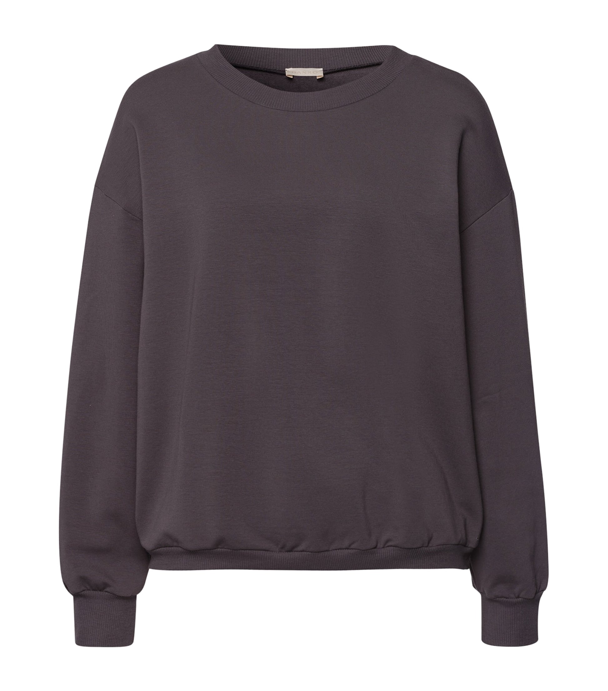 Hanro Black Organic Cotton-Blend Natural Living Sweatshirt