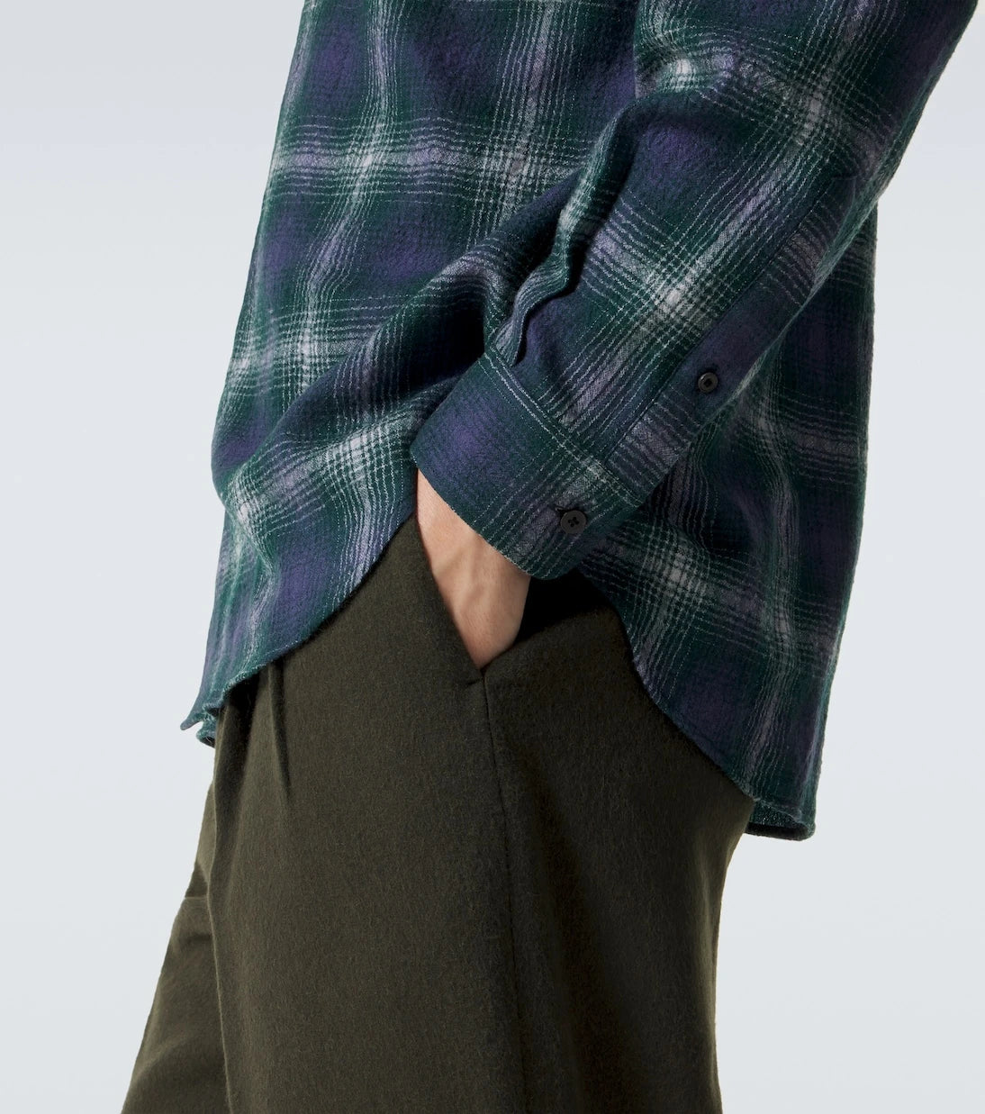 Auralee - Checked wool shirt