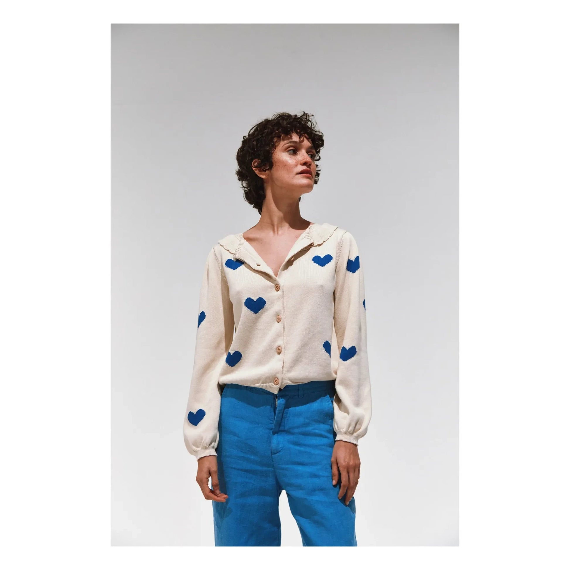 Emile et Ida - Cardigan Boum Coton Bio | Ecru