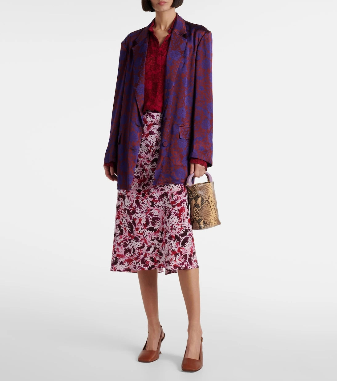 Dries Van Noten - Leather slingback pumps