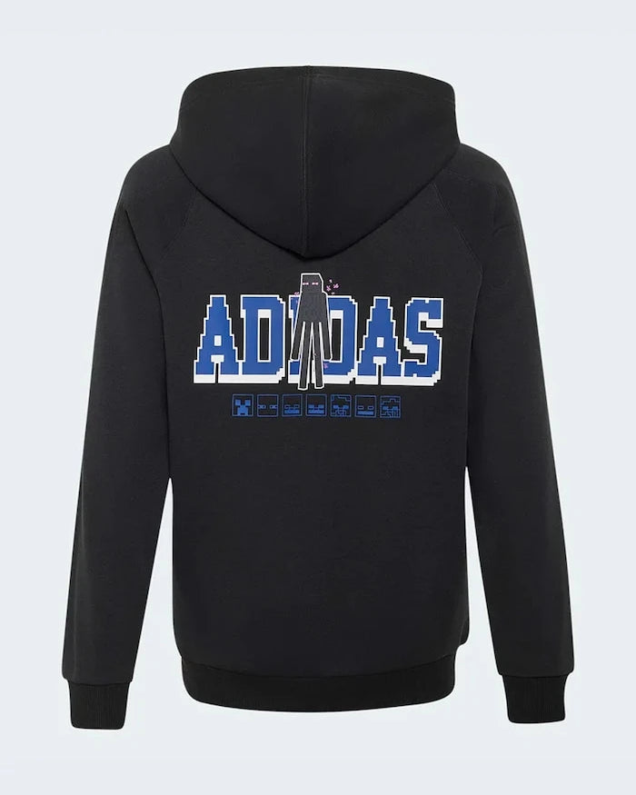 adidas çocuklar için kapüşonlu pamuklu MINECRAFT sweatshirt