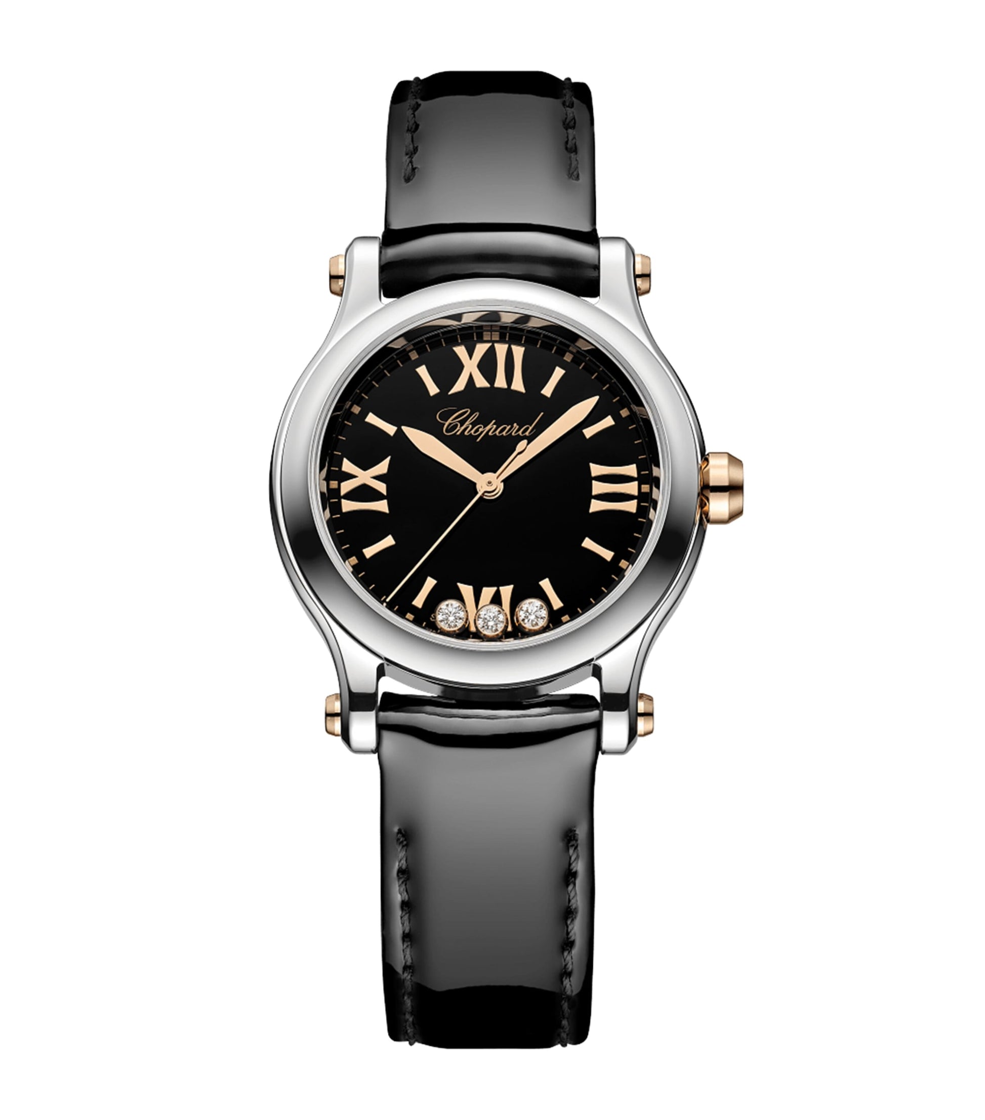 Chopard Stainless Steel, Rose Gold and Diamond Happy Sport Watch 30mm