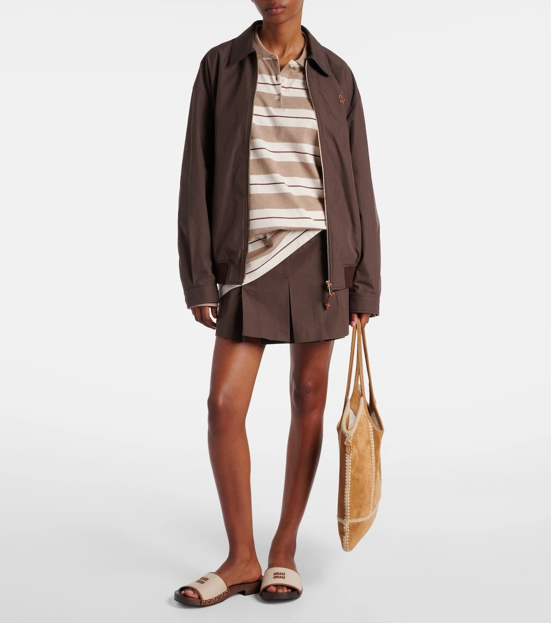 Miu Miu - Logo cotton-blend blouson
