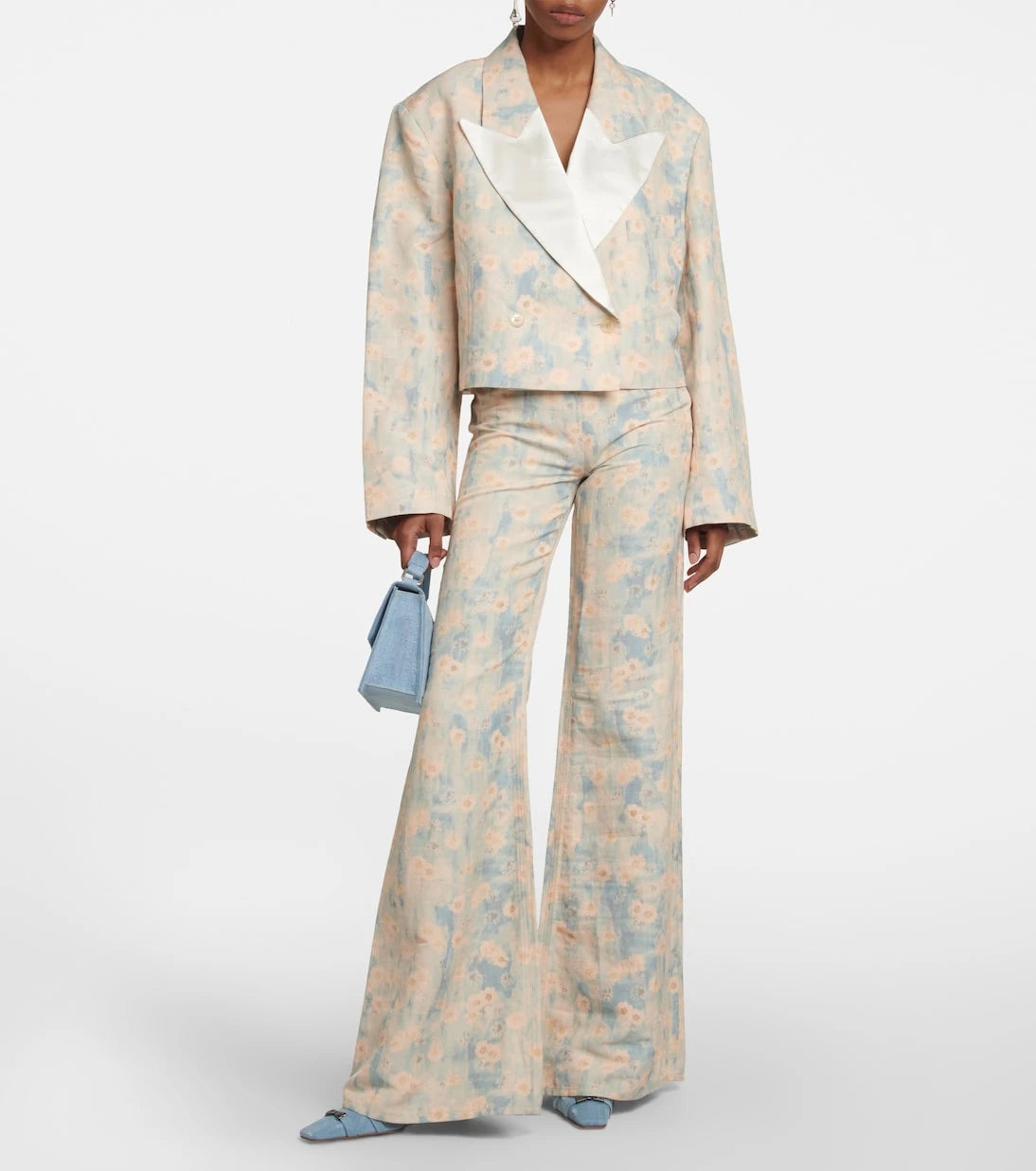 Acne Studios - حذاء دنيم مزين بكعب عالٍ