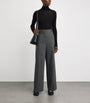Black Straight Wide-Leg Trousers