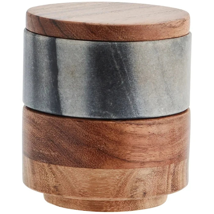 Madam Stoltz Marble Kapaklı Baharat Kapları (2'li)