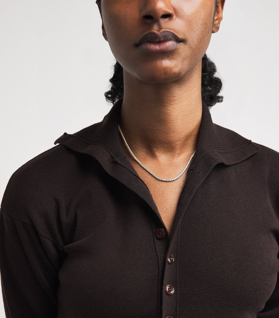 Yellow Gold and Diamond Tennis Necklace (5.25ct)