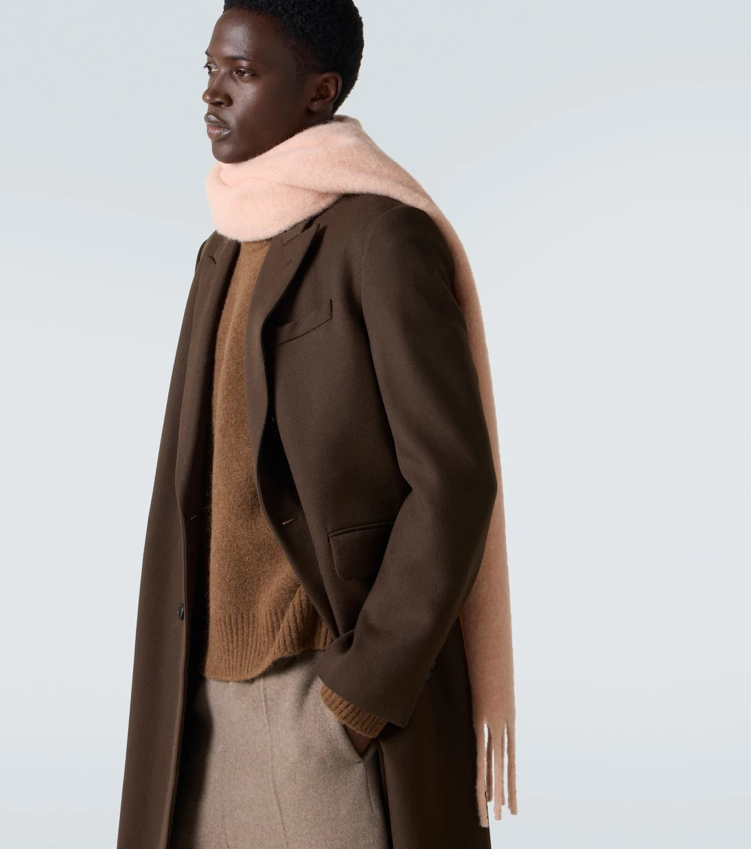 Ami Paris - Ami de Cœur alpaca and wool-blend scarf