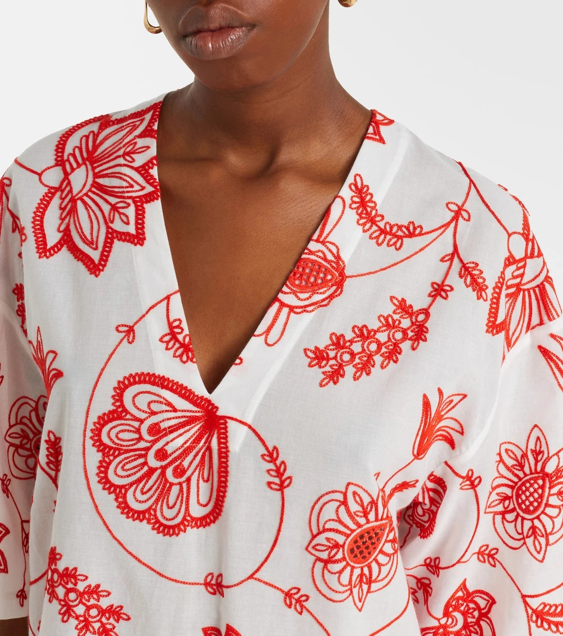 Eres - Levia embroidered cotton-blend minidress