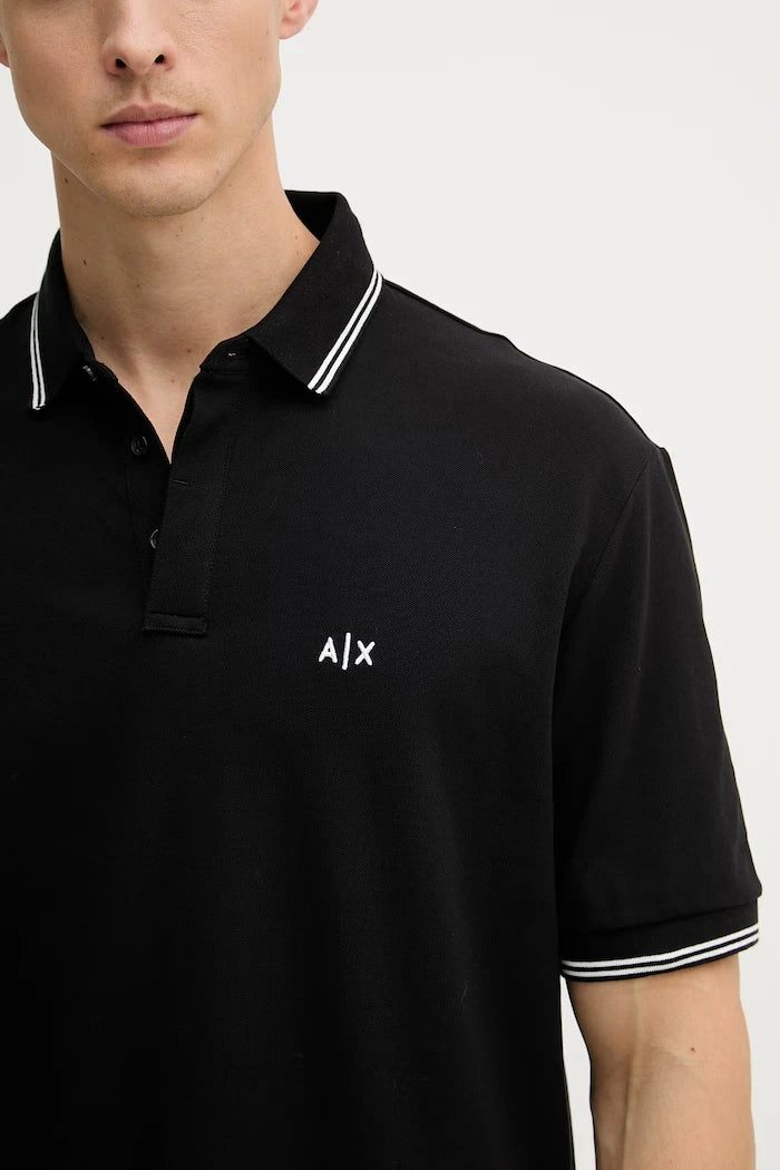 Armani Exchange yakalı erkek pamuklu elastan tişört