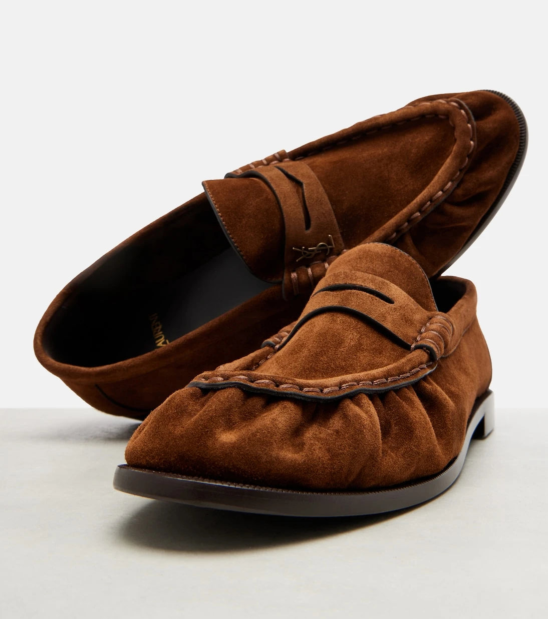 Saint Laurent - Le Loafer suede penny loafers