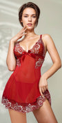 Head Turner Two Tone Lace Babydoll Lingerie