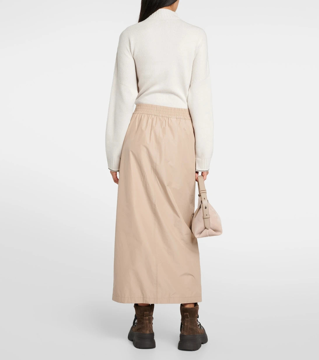 Brunello Cucinelli - Zip-up taffeta maxi skirt