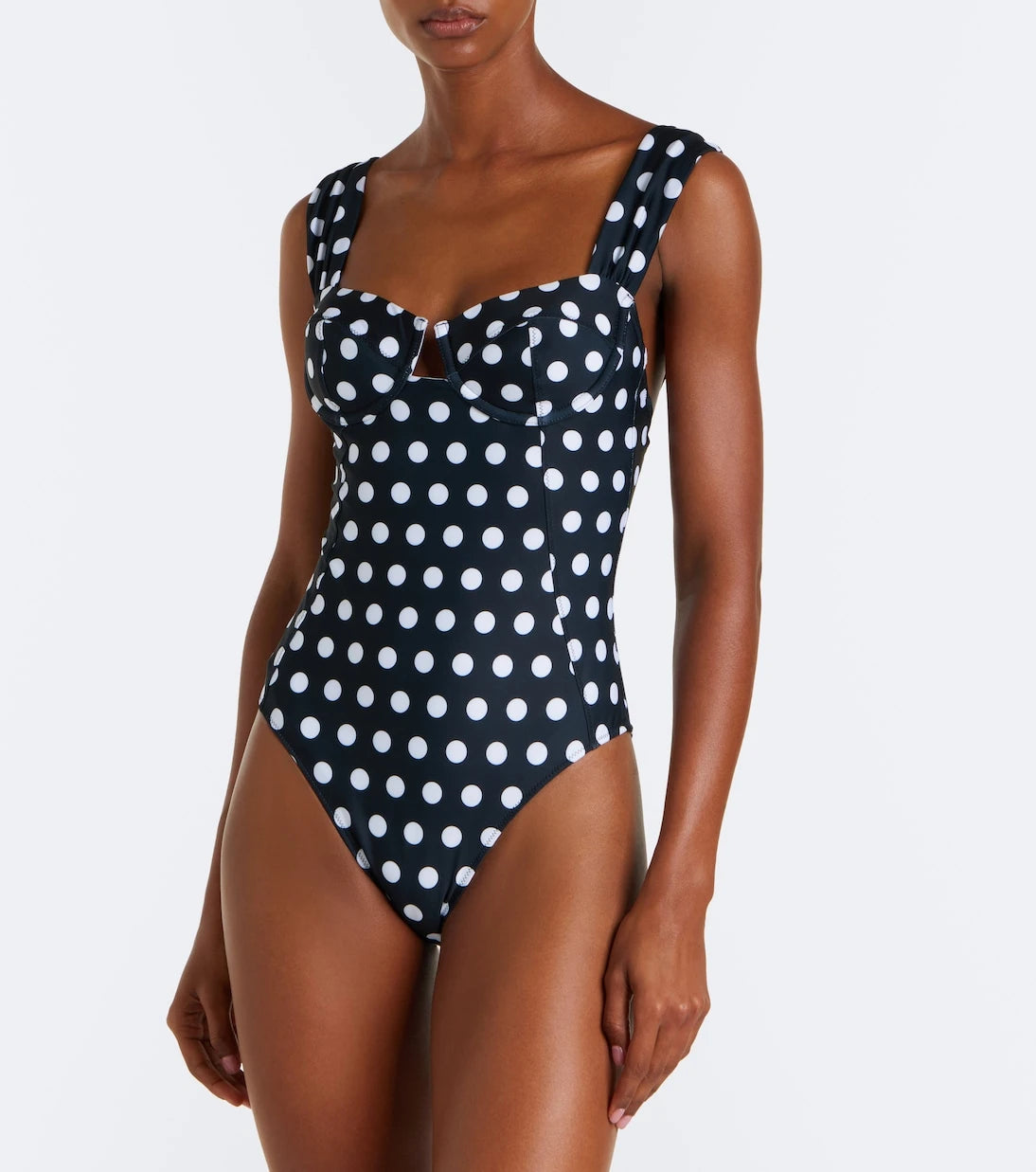Alexandra Miro - Lyra polka-dot swimsuit