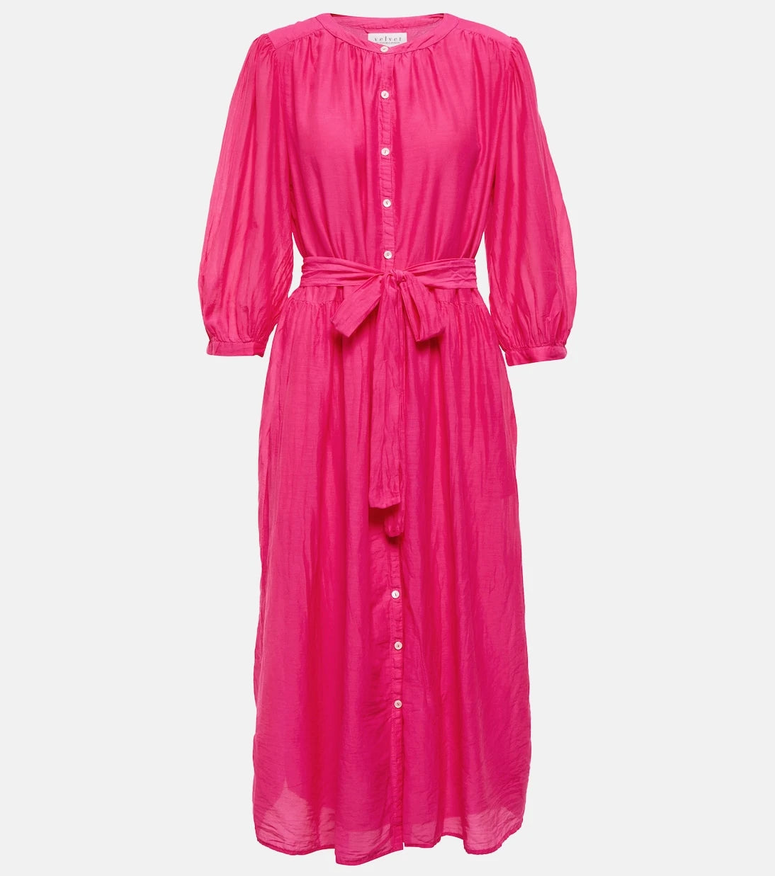 Velvet - Emerson cotton and silk midi dress