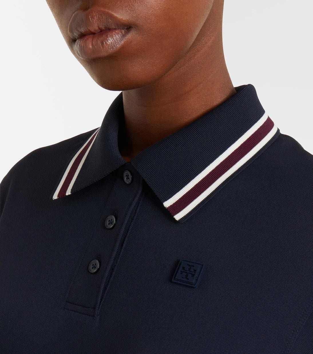 Tory Burch - Striped pleated polo dress