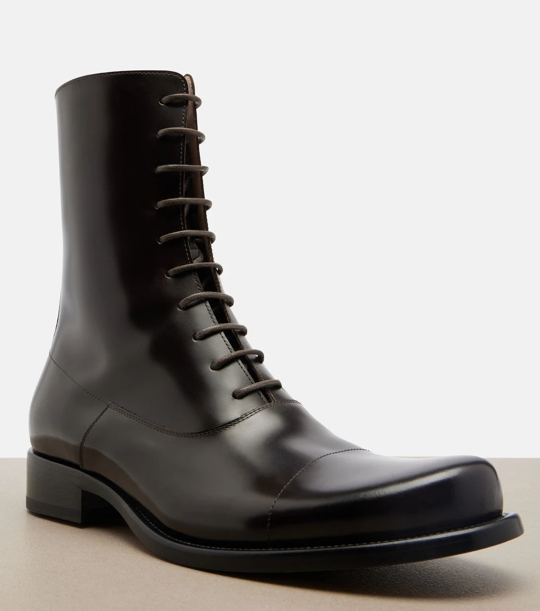 The Row - Kai leather lace-up boots