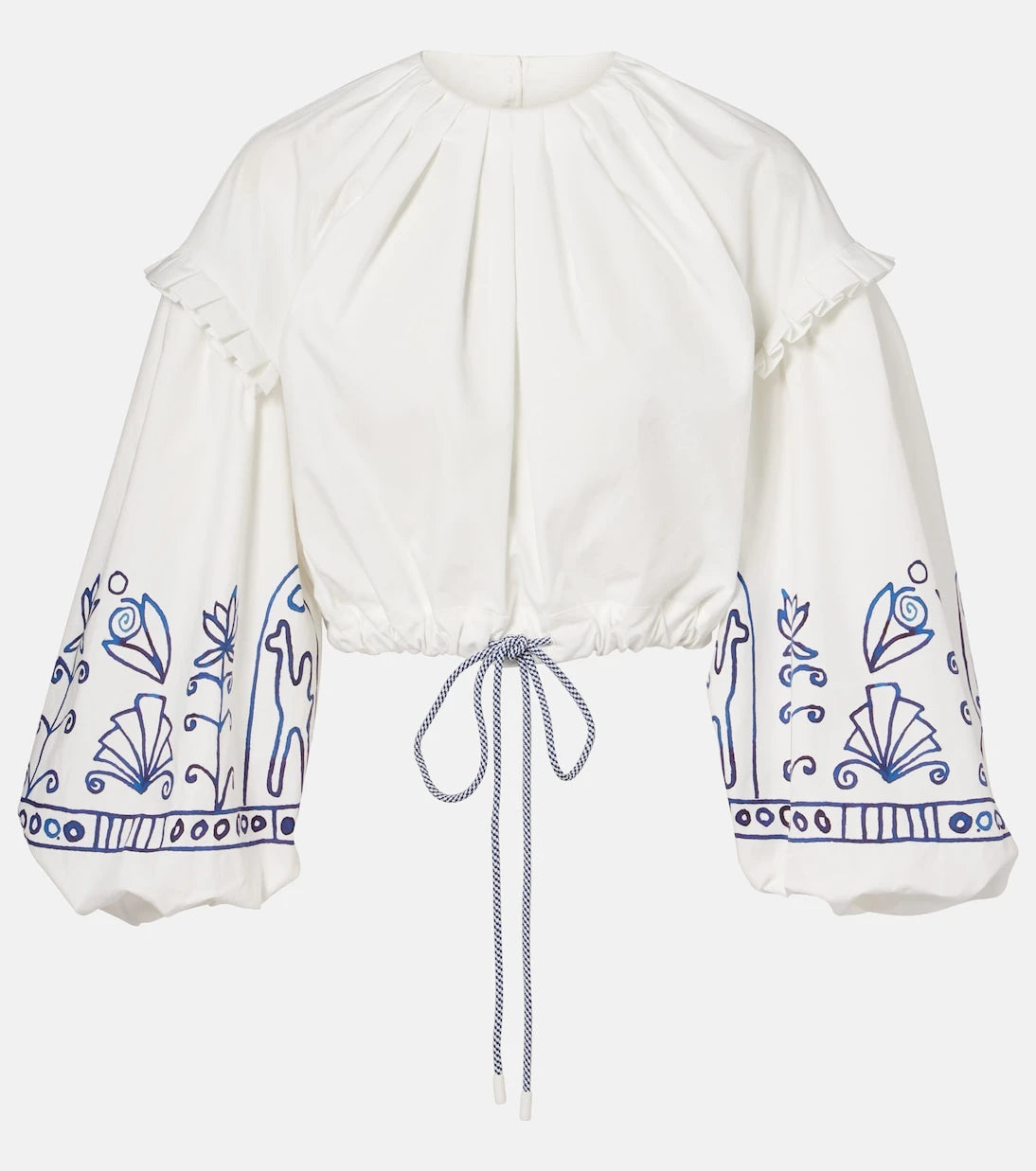 Alémais - x LRNCE Leela printed cotton crop top