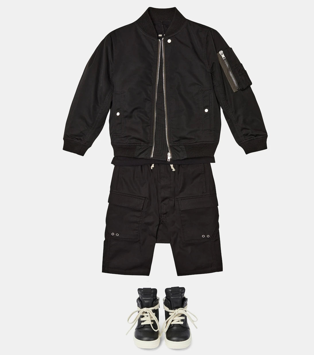 Rick Owens Kids - Pods cotton-blend cargo Bermuda shorts