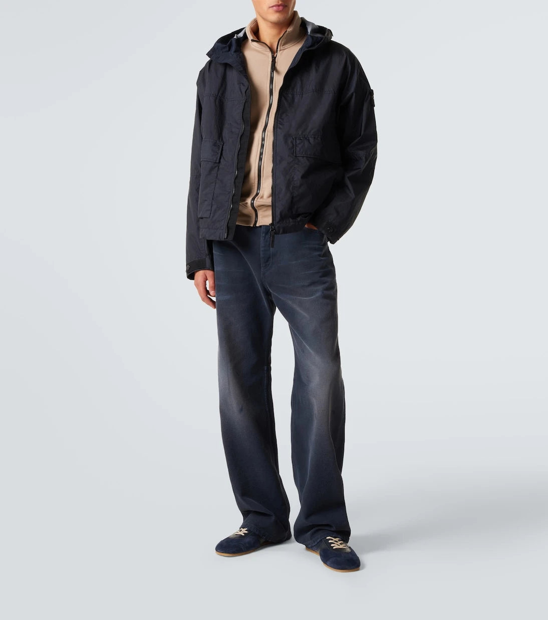 Stone Island - Compass pamuklu fermuarlı sweatshirt
