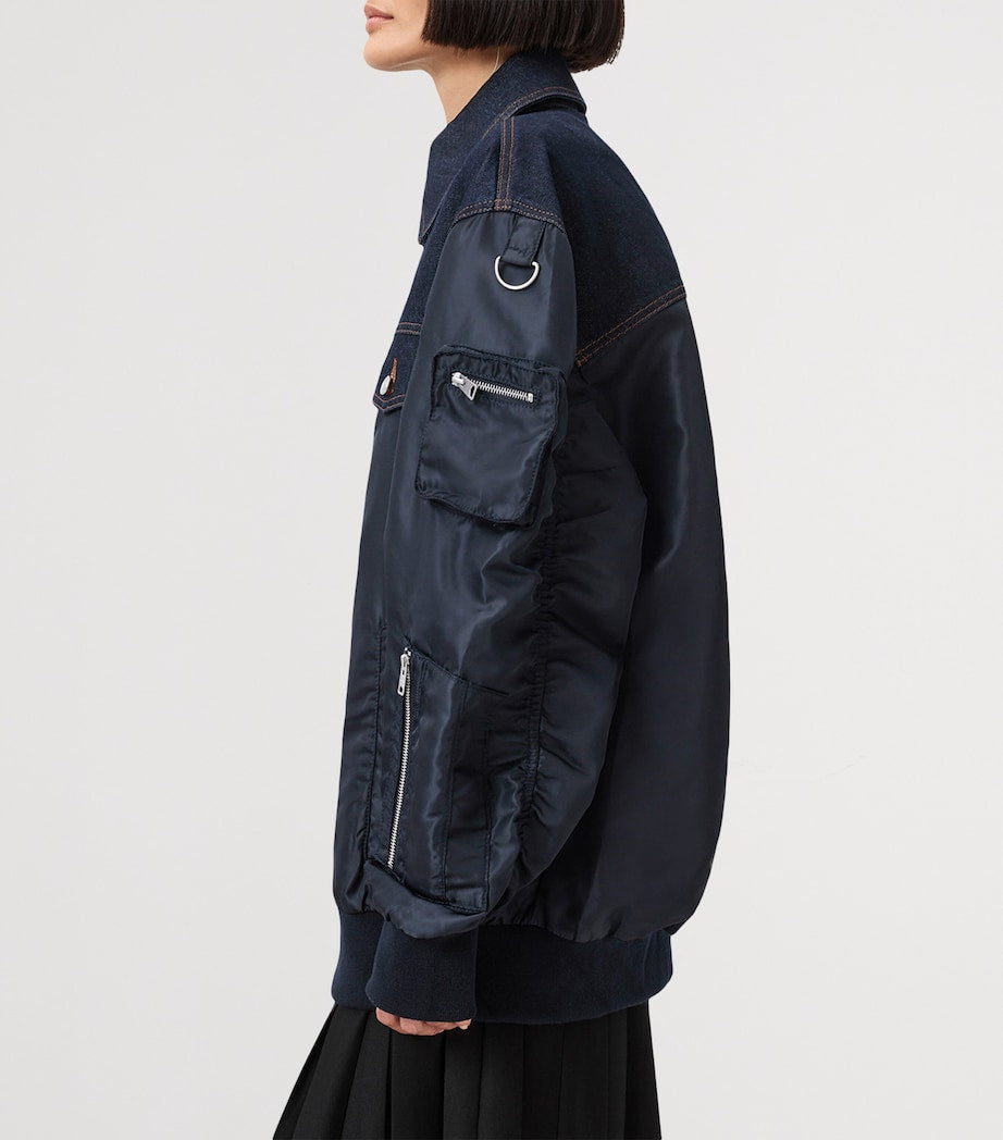 Blue Hybrid Verity Bomber Jacket
