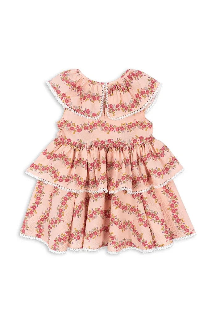 Konges Sløjd BELLA FRILL DRESS GOTS Çocuk Pamuklu Elbise