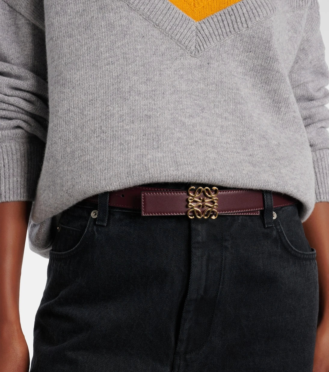 Loewe - Anagram leather belt