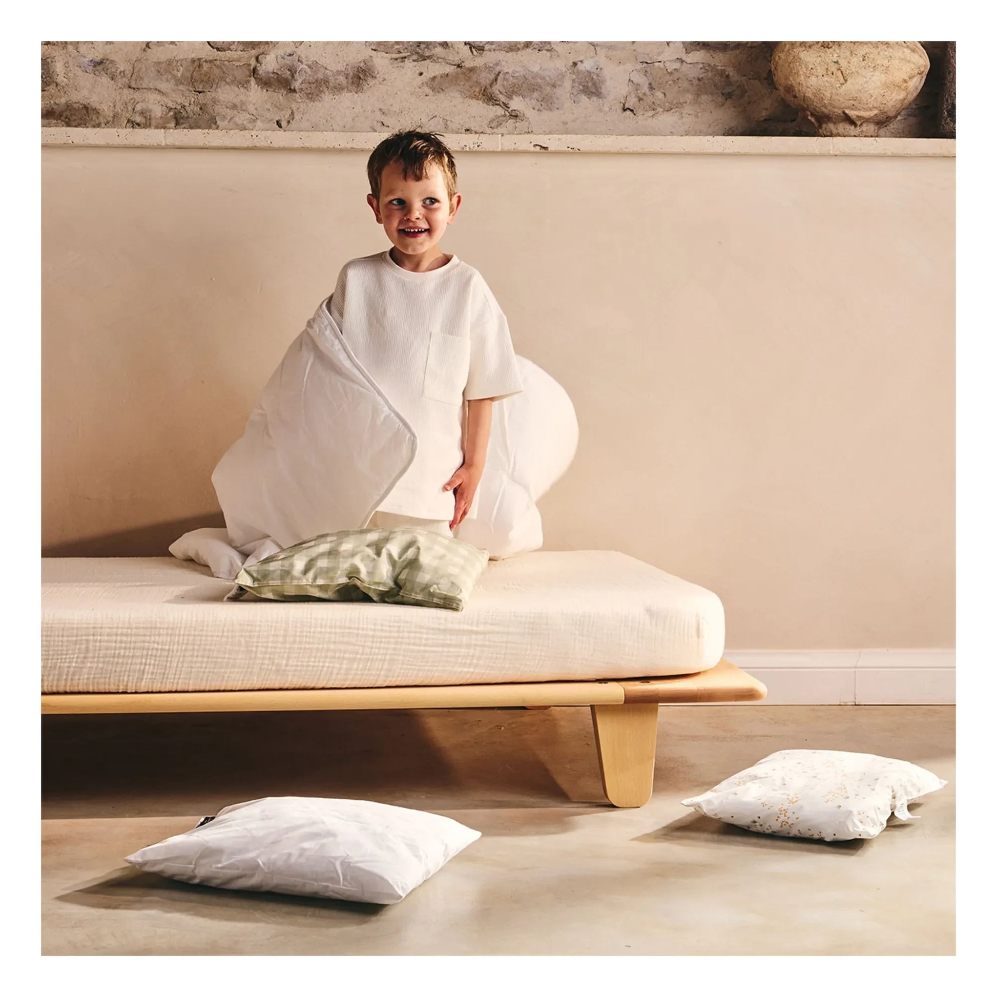 Charlie Crane - Fitted sheet Yomi | White