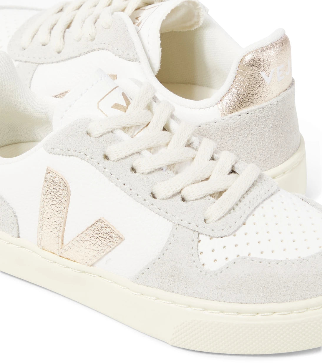 Veja Kids - V-10 laces leather sneakers