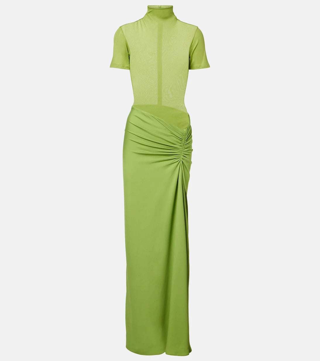 Christopher Esber - Fusion gathered ribbed-knit gown