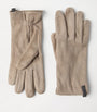 Brunello Cucinelli Blue Suede Monili Gloves