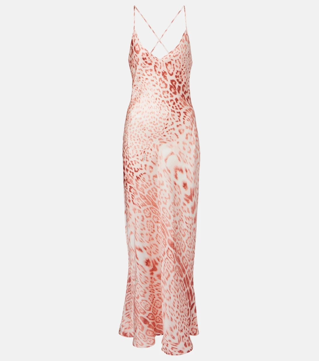 Roberto Cavalli - Leopard-print silk satin dress