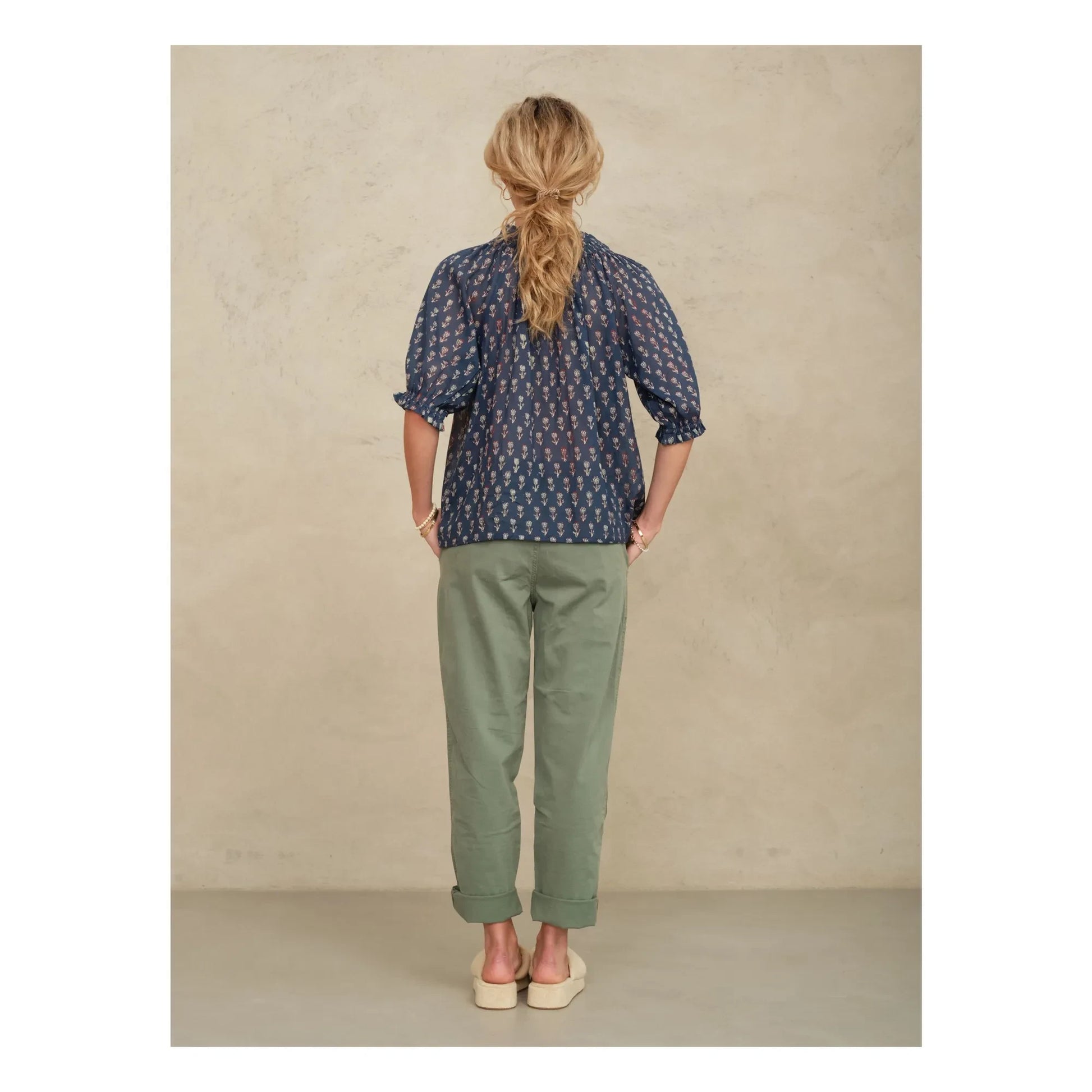 M.A.B.E. - Ari Cotton blouse | Indigo