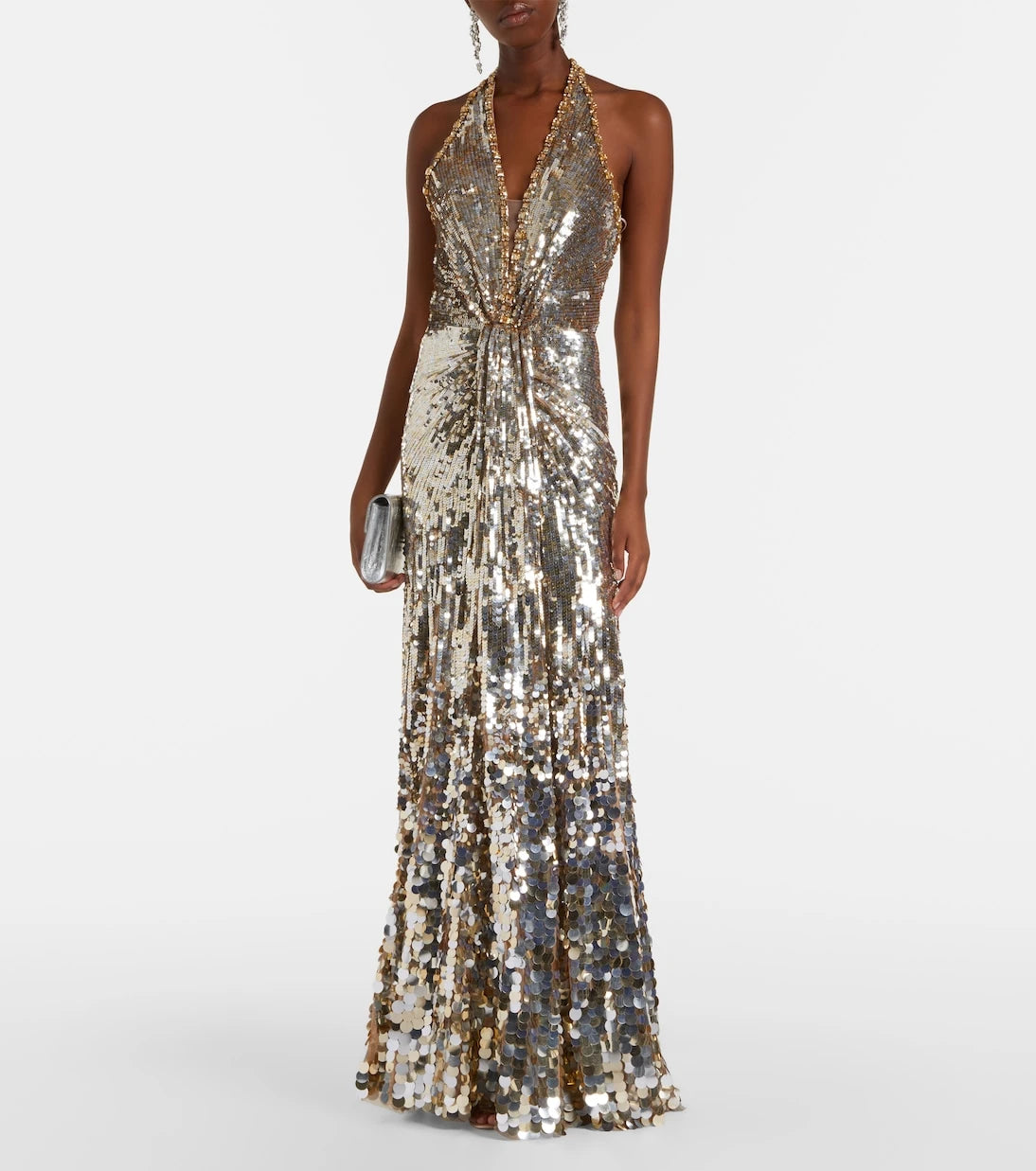 Jenny Packham - Mars gathered sequined gown