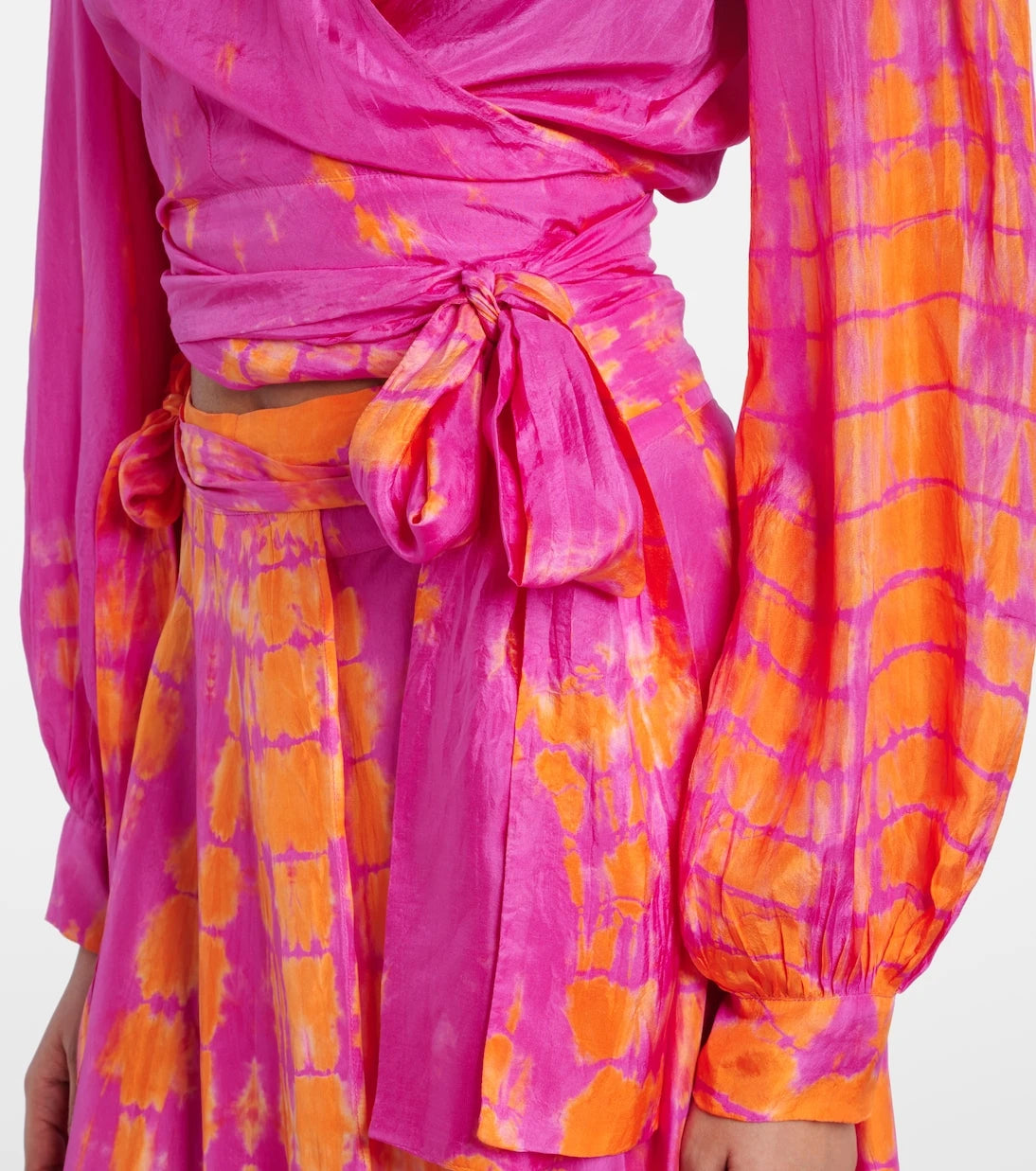 Anna Kosturova - Tie-dye silk wrap top