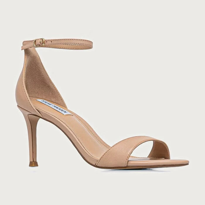 Steve Madden deri yüksek topuklu sandalet Necy