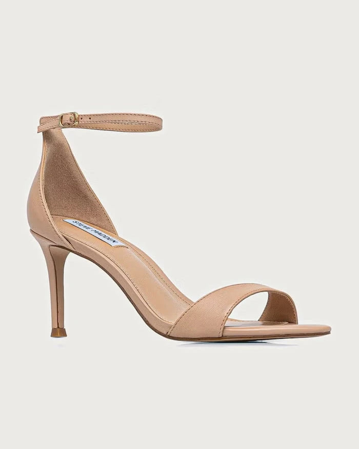 Steve Madden deri yüksek topuklu sandalet Necy