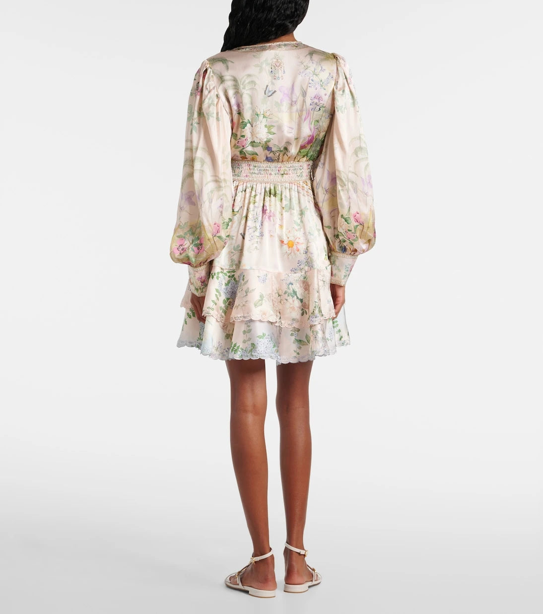Camilla - Crystal-embellished silk minidress