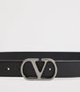 Valentino Garavani Leather VLogo Signature Belt